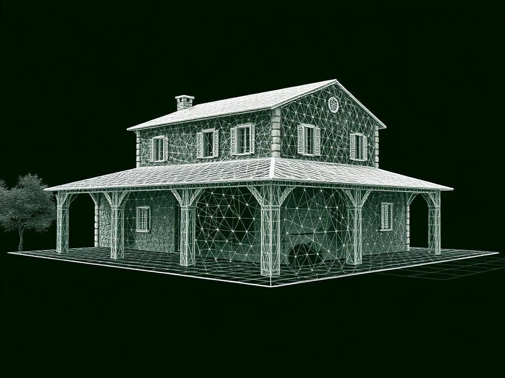 Rilievo 3D di fabbricato rurale